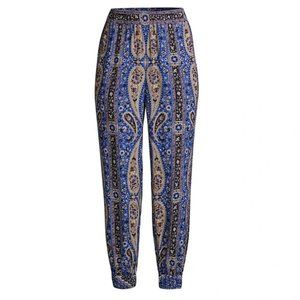 kobi halperin paisley viscose cropped jogger pants Tristin boho print viscose